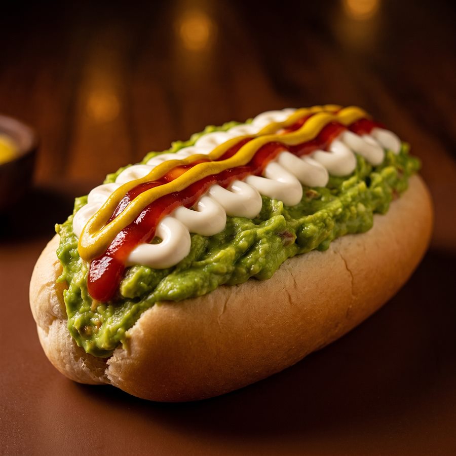 Completo con palta, mayo y ketchup